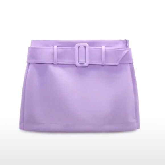 NWT ZARA Women’s Lilac Skort – Size Medium - Picture 2 of 7